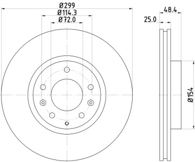 Disco freno HELLA 8DD 355 115-771