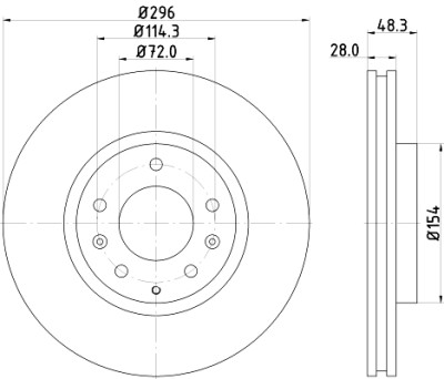 Disco freno HELLA 8DD 355 115-781