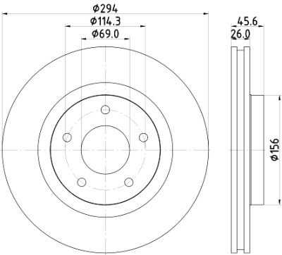Disco freno HELLA 8DD 355 115-911