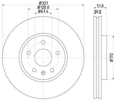 Disco freno HELLA 8DD 355 116-041