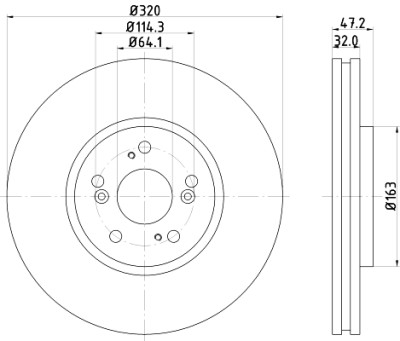 Disco freno HELLA 8DD 355 116-091