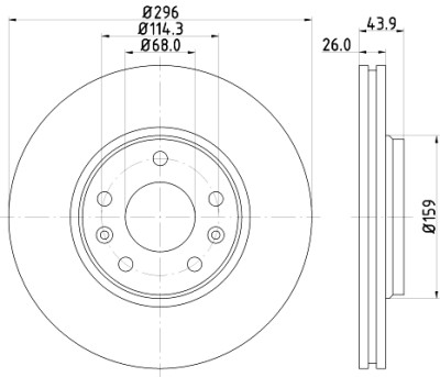Disco freno HELLA 8DD 355 116-161