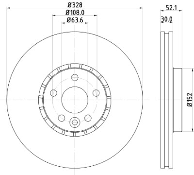 Disco freno HELLA 8DD 355 116-181