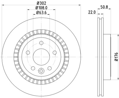 Disco freno HELLA 8DD 355 116-191