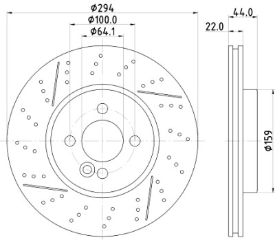 Disco freno HELLA 8DD 355 116-211