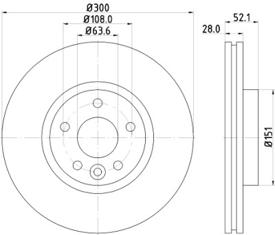 Disco freno HELLA 8DD 355 116-221