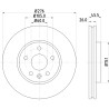 Disco freno HELLA 8DD 355 116-351