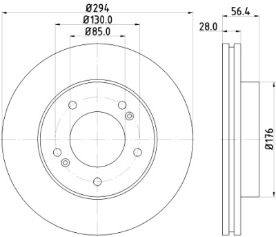 Disco freno HELLA 8DD 355 116-471