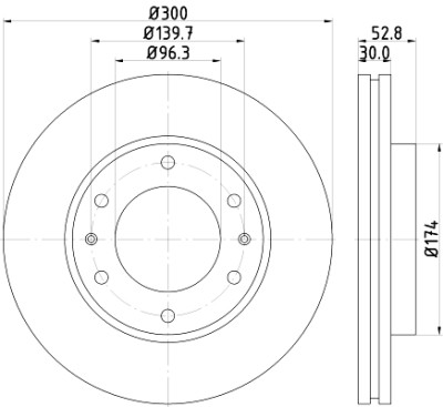 Disco freno HELLA 8DD 355 116-481