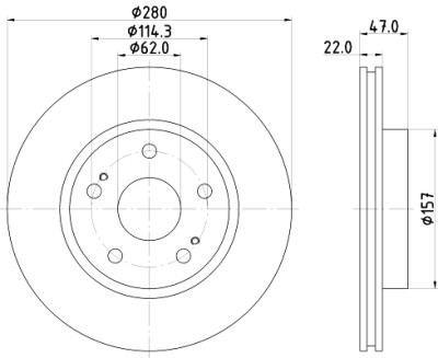 Disco freno HELLA 8DD 355 116-771