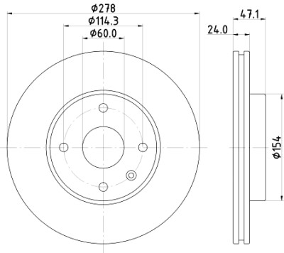Disco freno HELLA 8DD 355 117-061