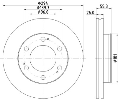 Disco freno HELLA 8DD 355 117-161