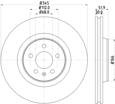 Disco freno HELLA 8DD 355 117-181