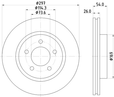 Disco freno HELLA 8DD 355 117-221