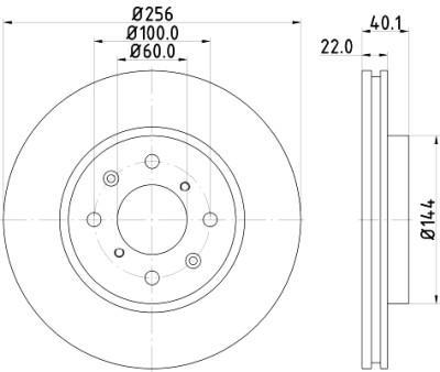Disco freno HELLA 8DD 355 117-371