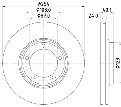 Disco freno HELLA 8DD 355 117-381