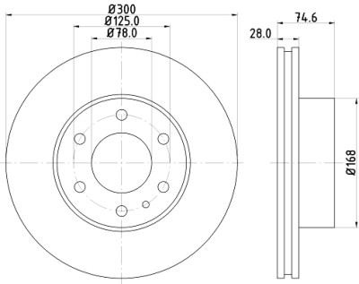 Disco freno HELLA 8DD 355 117-471