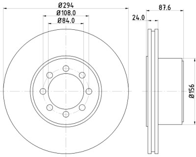 Disco freno HELLA 8DD 355 117-481