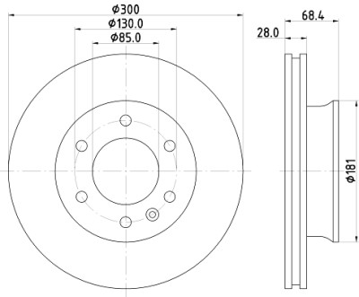 Disco freno HELLA 8DD 355 117-621