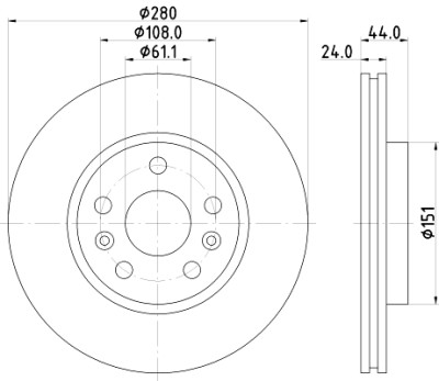 Disco freno HELLA 8DD 355 117-781