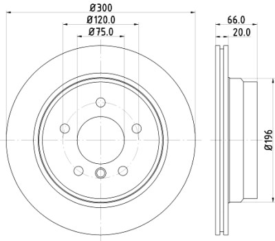 Disco freno HELLA 8DD 355 117-831