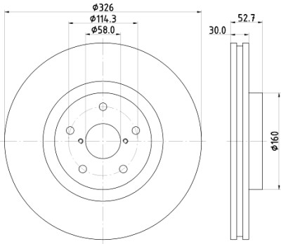 Disco freno HELLA 8DD 355 117-861
