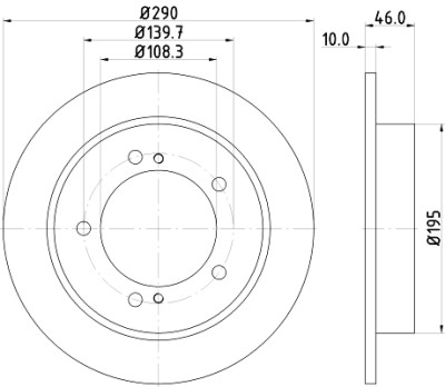 Disco freno HELLA 8DD 355 117-941