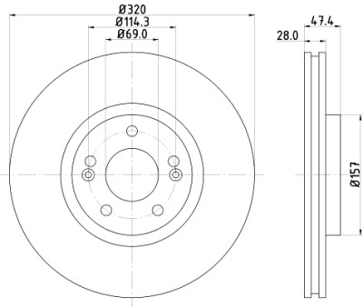 Disco freno HELLA 8DD 355 117-971