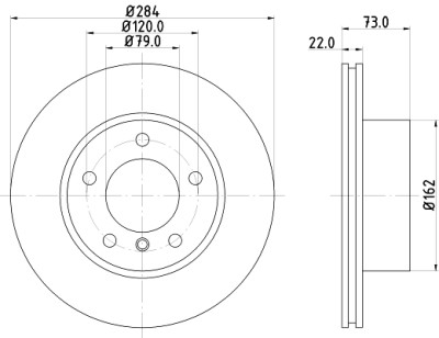 Disco freno HELLA 8DD 355 118-031