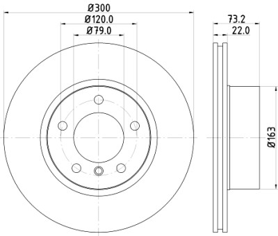Disco freno HELLA 8DD 355 118-041