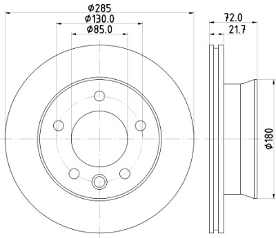 Disco freno HELLA 8DD 355 118-051