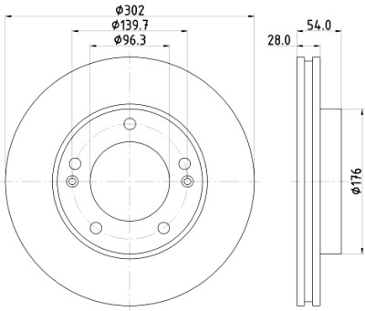 Disco freno HELLA 8DD 355 118-081