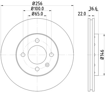 Disco freno HELLA 8DD 355 118-261