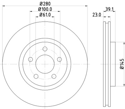 Disco freno HELLA 8DD 355 118-601