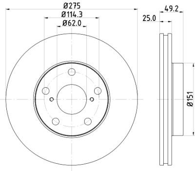 Disco freno HELLA 8DD 355 118-691