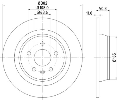 Disco freno HELLA 8DD 355 118-841