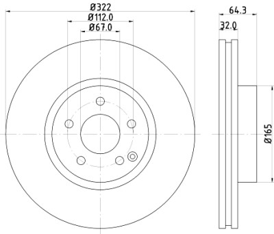 Disco freno HELLA 8DD 355 118-931