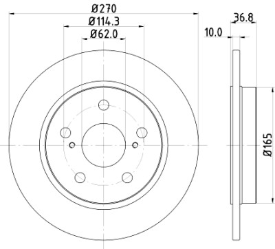 Disco freno HELLA 8DD 355 118-971