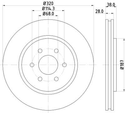 Disco freno HELLA 8DD 355 119-001