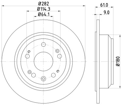 Disco freno HELLA 8DD 355 119-041