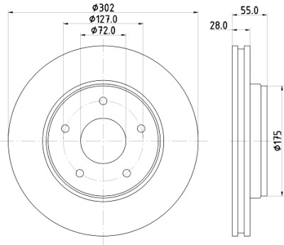 Disco freno HELLA 8DD 355 119-191