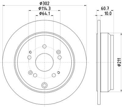 Disco freno HELLA 8DD 355 119-221