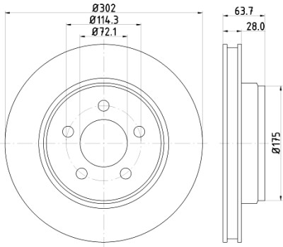 Disco freno HELLA 8DD 355 119-241