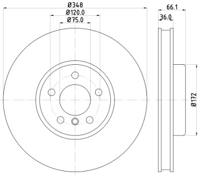 Disco freno HELLA 8DD 355 119-261