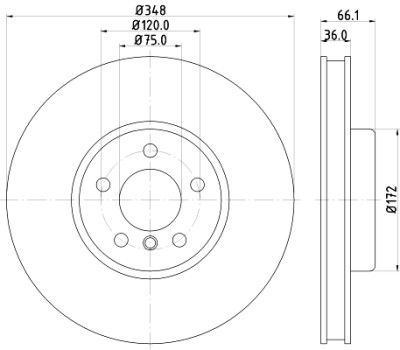 Disco freno HELLA 8DD 355 119-271