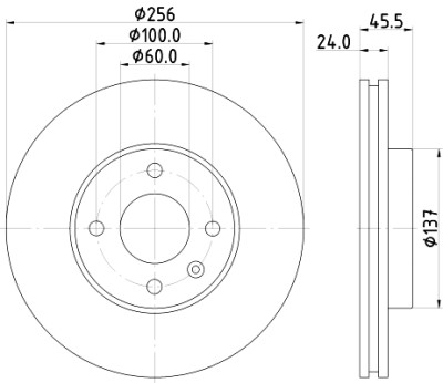 Disco freno HELLA 8DD 355 119-351