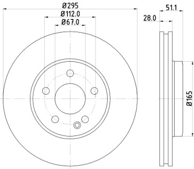Disco freno HELLA 8DD 355 119-411