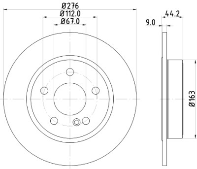 Disco freno HELLA 8DD 355 119-431