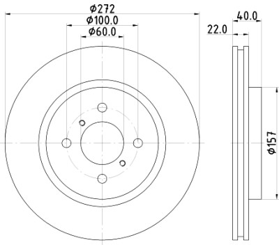 Disco freno HELLA 8DD 355 119-471