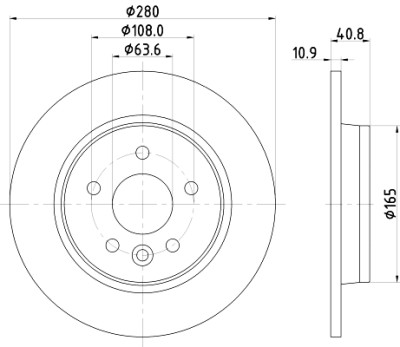 Disco freno HELLA 8DD 355 119-501